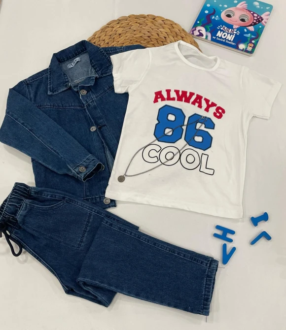 Erkek Çocuk Jeans Takım 791 - LACİVERT - 7 YAŞ