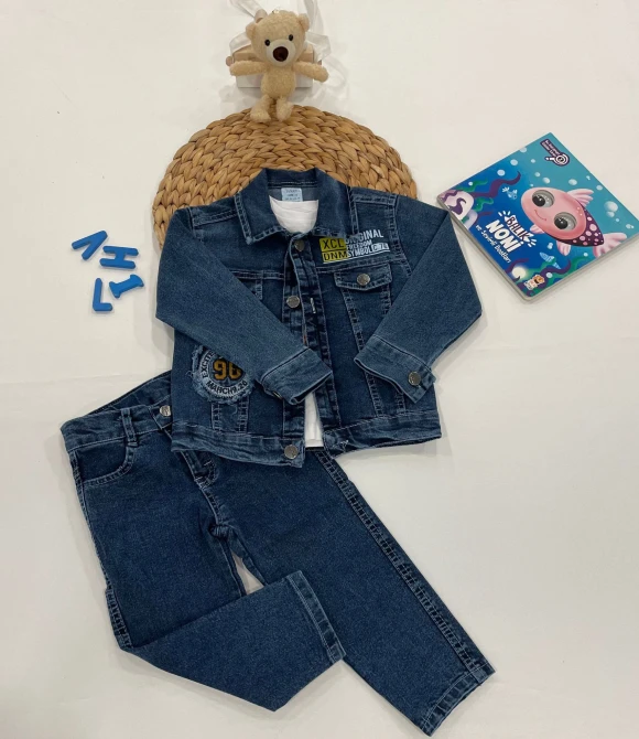 Erkek Çocuk Jeans Takım 1422 - MAVİ - 4 YAŞ